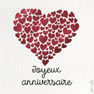 C&oelig;urs entrem&ecirc;l&eacute;s pour un anniversaire amoureux